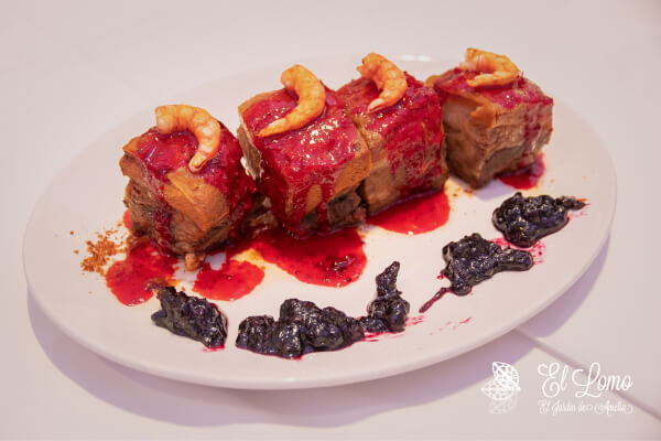 Consejos para la prueba del menú de boda 10 Costillar a baja temperatura con gamba roja y reducción de mostaza y miel