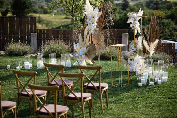 Decoración de boda con elementos naturales